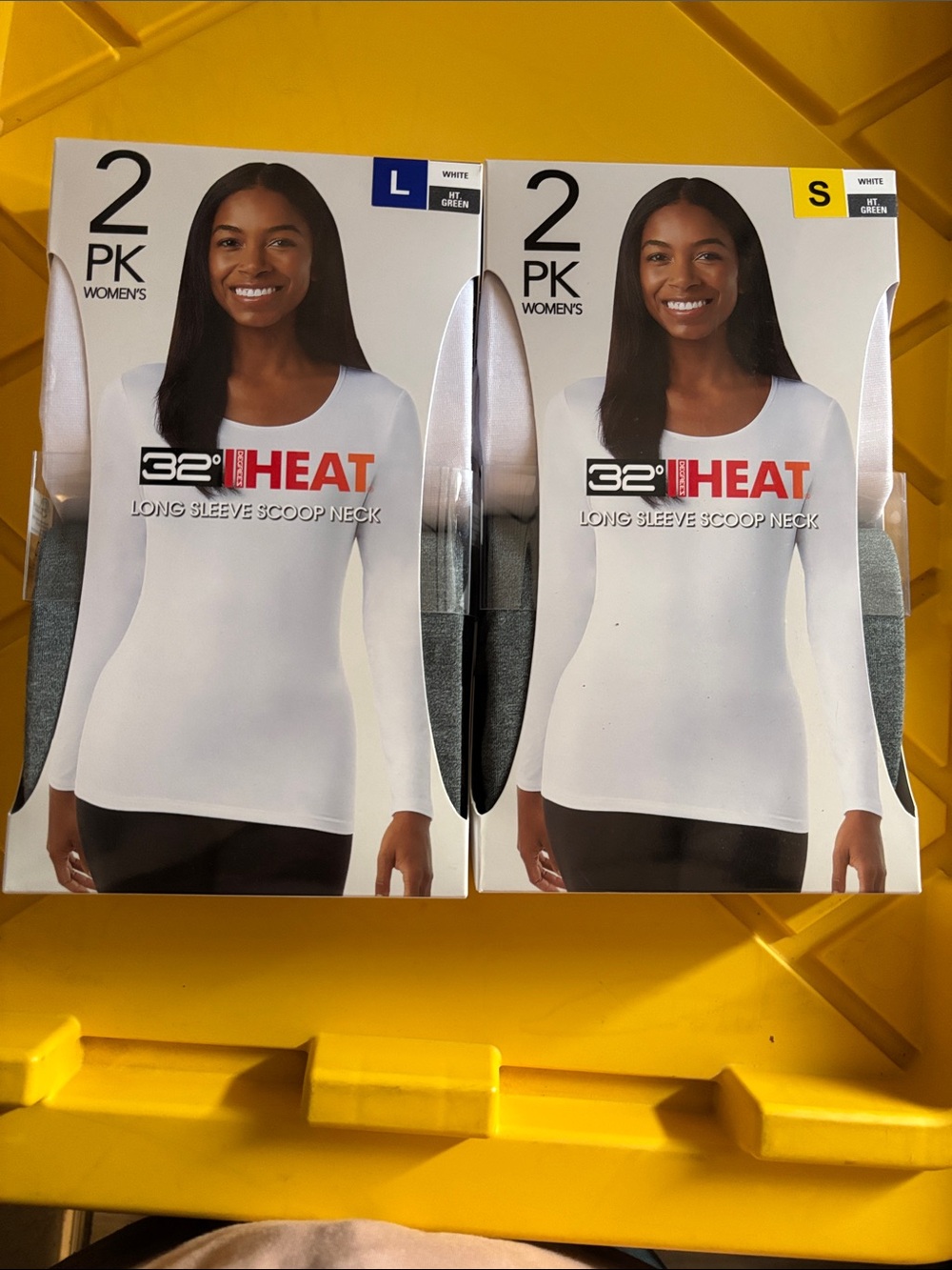 32 Degrees Women’s Long Sleeve Scoop Neck Tee - White